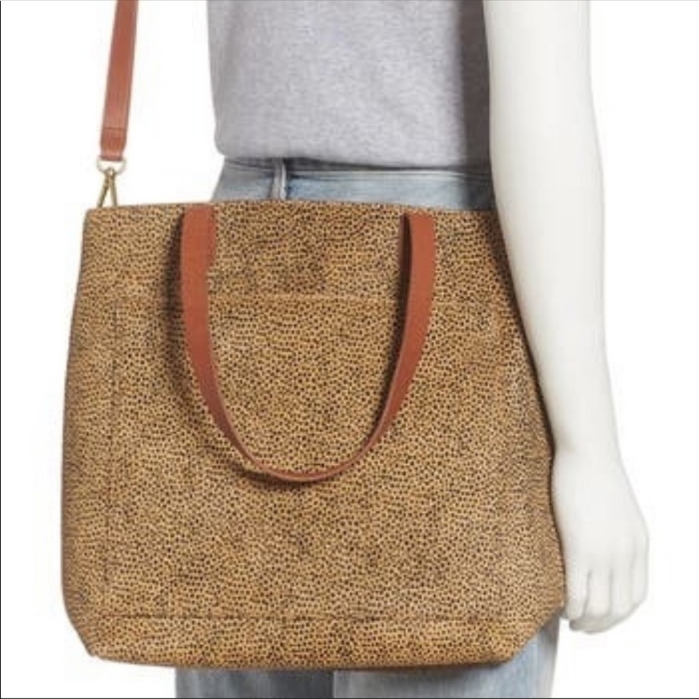 Madewell medium calf hair tote NWT